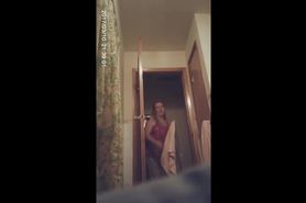 granny caught naked in bathroom