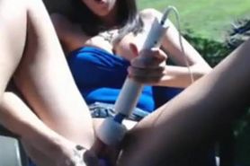 Another One 19YO Love Fucking Her Cunt Outside