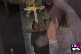 Horny bride gets a rough fuck