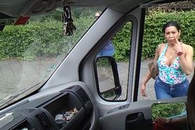 Dude flashing dick in car to women and they want to suck his dick