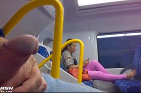dickflash a mature on train