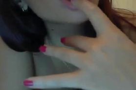 Busty Petite teen fingering herself