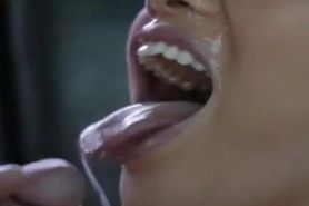 Asa Akira beautiful cum in mouth