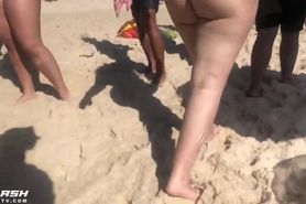 Hot young Girl gganteon the beach 3