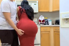 Big Ass Stepmother Fucks Her Stepson In The Kitchen After Seeing His Big Boner On Thanksgiving