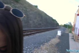 Public Agent Sexy As Fuck Spanish Big Boobs And Ass Fucked By Rail Tracks