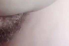 Close up shots of big nipples and hairy pussy