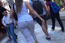 Amazing ass in tight white shorts