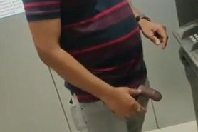 Guy caught flashing cock to indian girl in atm