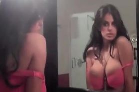 big boobs in the mirror