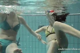 Loris and Okunewa swimming lesbians underwater
