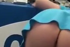 upskirt flash in front of cashier