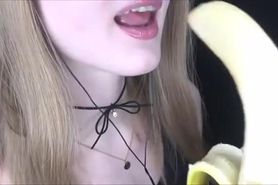 Peas and Pies Sucking Banana ASMR Video