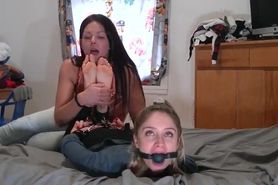 Tied up licking Feet