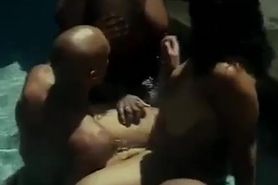 A pool party turns into a hardcore screw orgy