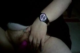 Hairy BBW playing on webcam