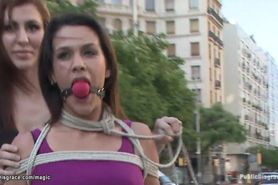 Spanish babe walked naked in public