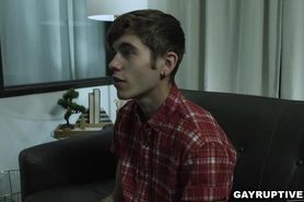 Slim guy Levi Rhodes received two huge cock