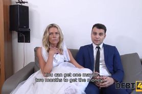 DEBT4k. Czech bride Claudia Macc fucked in front of her upset groom