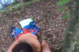 Amateur Sex In Woods Ends With White Ass Creampied Part1