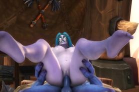 Warcraft Nightelf gets vaginal fucked by Troll