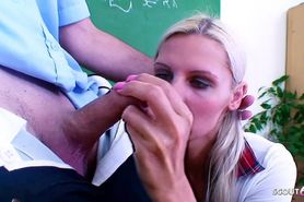 SCOUT69 - OLD TEACHER SEDUCE BLONDE TEEN 18 TO FUCK IN CLASSROOM