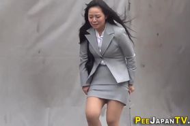 PISS JAPAN TV - Asian sluts urinating on the street
