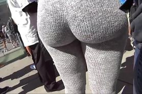 Awesome candid fat ass girl in street