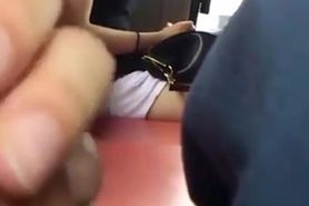 Bus dickflash caught Asian girl