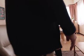 A Wife with Beautiful Legs in Black High Socks Fucked by Her Neighbor who She Hates from Deep Within Her Core, Creampie Galore -