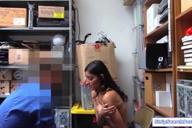 Petite teen shoplifter fucked by security officers big cock