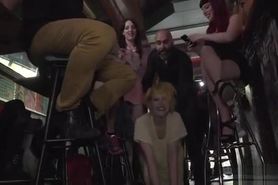 Spanish public bar orgy fucking