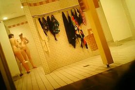 Hidden camera films ladies in the shower