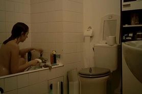College Teen Brunette Spy Bathroom Part 2
