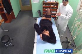 FakeHospital doctor makes sure patient is well checked over