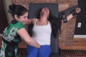 Dominatrix tickled laughing rough