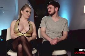 Bigtit femdom facesitting in cbt session with her submissive