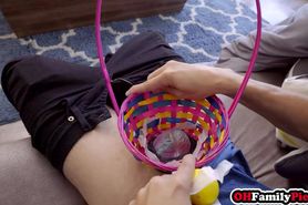 Stepsister Scarlett Mae suck my huge Easter cock with horny big ass teen