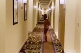 Amateur Nude Wife Hotel Hallway dare 2