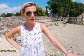 Pretty & Petite Step Mom Learns All About The Romans Way Of Her Life From Her Big Cock Son!