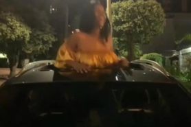 Latina Flashing Tits On The Street