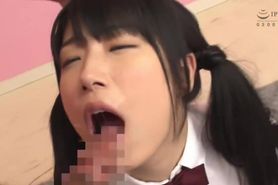 Mihina Nagati loves Bukkake while sucking and deepthroating a big dick