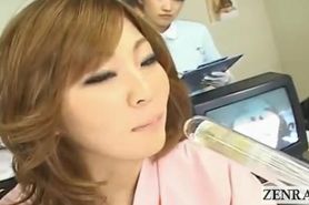 Subtitled Japanese doctor blowjob mouth cam inspection