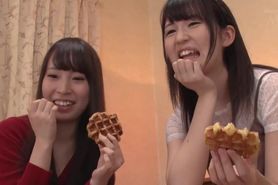 Minori Otari eats a juicy sweet cum tart