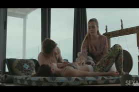 Mary Rock, Marie Berger and Sata Jones - lesbian - blonde - brunette - yoga - masturbation - SexAr* - Retreat