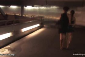 Czech babe exposed and fucked in public