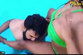 Indian couple having rough sex in pool
