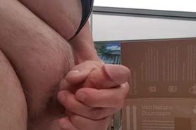 Jerking small cock