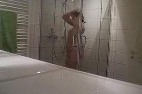 Unaware Girl Taking An Shower Recorded