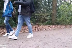 a man shows his dick in public